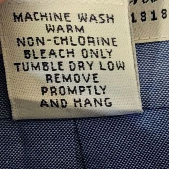 Brooks Brothers Blue Non Iron Long Sleeve Button Down Dress Shirt Size 16 Cotton - Picture 4 of 12